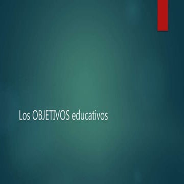 objetivos y contenidos de aprendizaje
