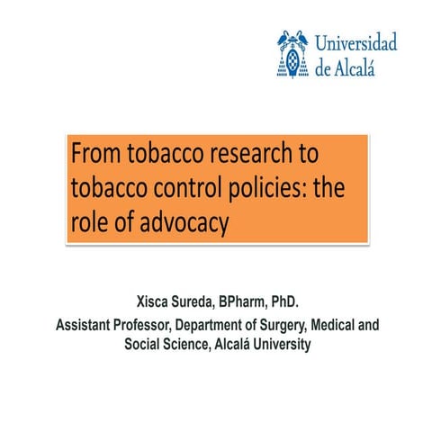 From tobacco research to tobacco control policies: the role of advocacy