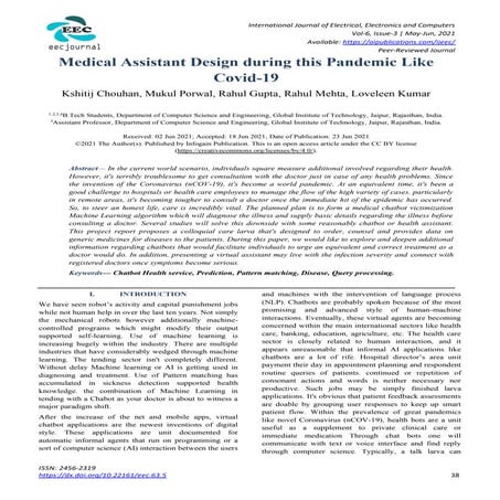 Medical Assistant Design during this Pandemic Like Covid-19