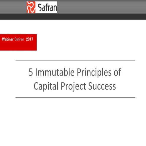 5 Immutable Principles of Capital Project SUccess