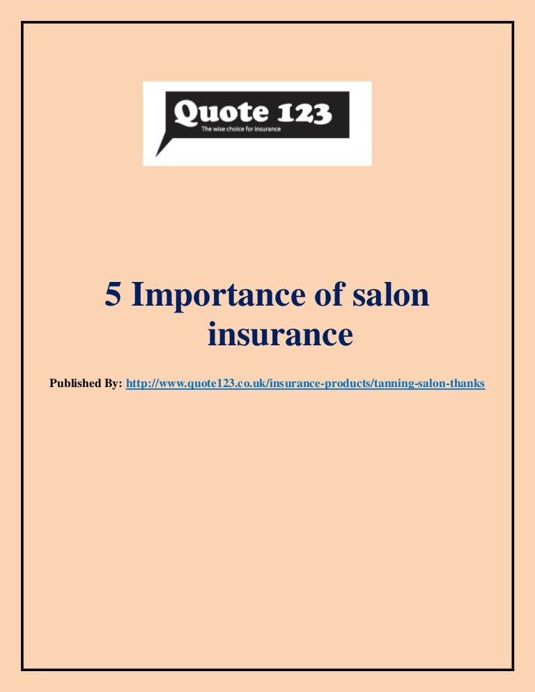 5 importance of salon insurance