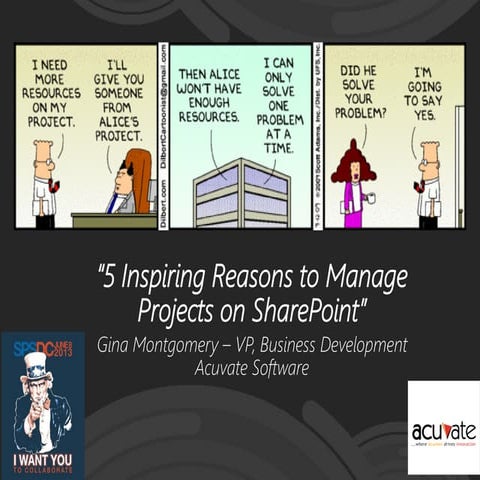 5 inspiring reasons to manage projects on share point spsdc