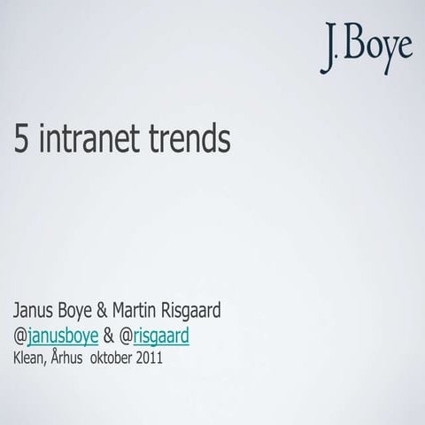5 intranet trends 2012