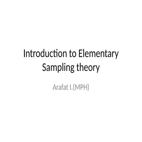 5 Introduction to elementary sampling theory.pptx