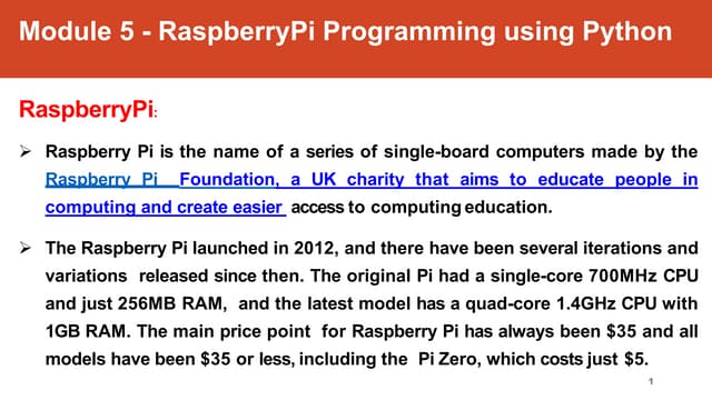 5 IOT MODULE 5 RaspberryPi Programming using Python.pdf