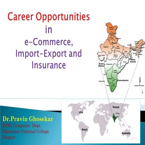 Job opportunities in e-comm, export, insurance