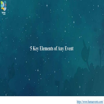 5 key elements of any event