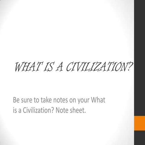 5 key elements of civilization