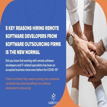 5 Key Reasons Hiring Software Developers from Software Outsourcing Firms is t...