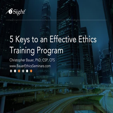 5 Keys to Effective Ethics Training