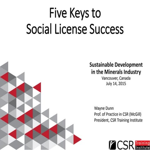 Five Keys to Social License Success