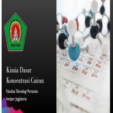 Kimia Konsentrasi Cairan, Molaritas, Molalitas | PPTX