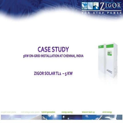 5kW on grid case study, Chennai, India 