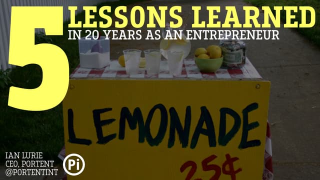 5 Lessons For Entrepreneurs