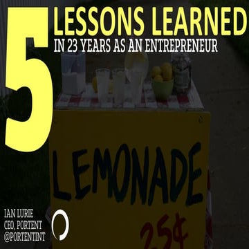 5 Lessons For Entrepreneurs: 2018 Edition
