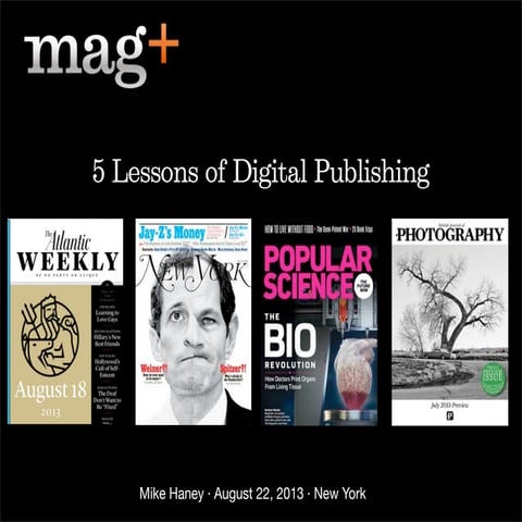 5 Lessons in Digital Publishing 