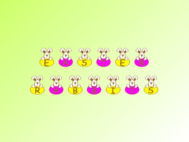 Five little Easter rabbits