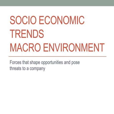 Marketing- Macroenvironment