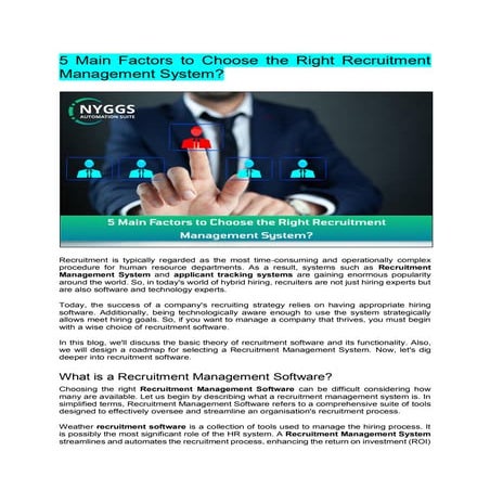 What is a Recruitment Management Software? | PDF