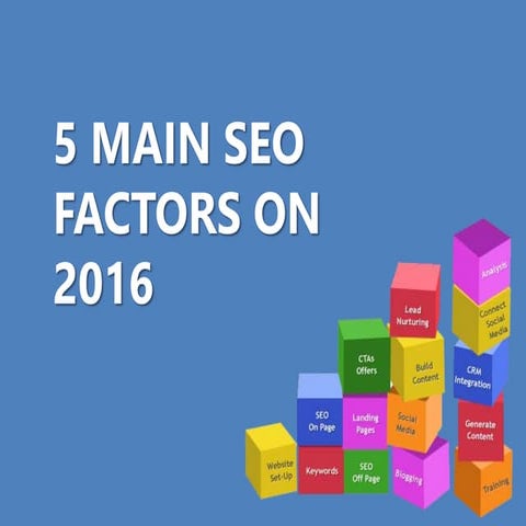 5 Main SEO Factors on 2016