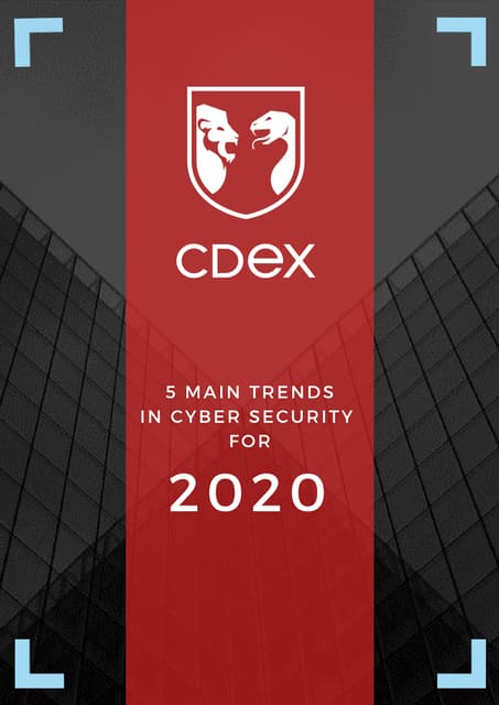 5 main trends in cyber security for 2020