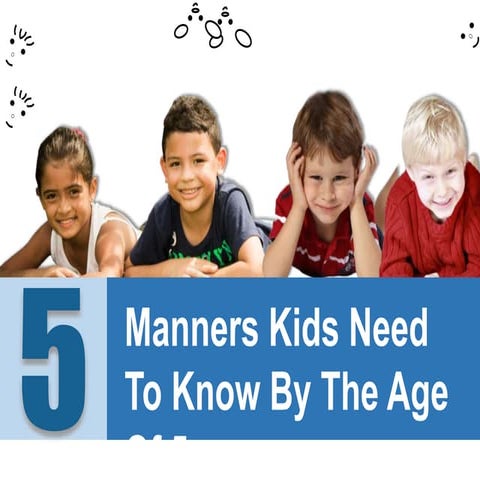 5 manners kids need to know by the age of 5