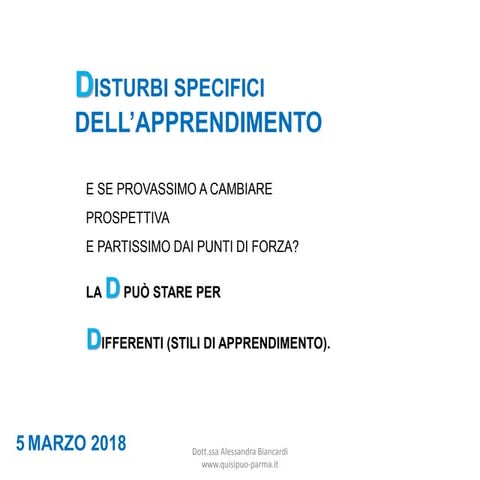 Differenti Stili di Apprendimento | PPTX | Special Education | Education