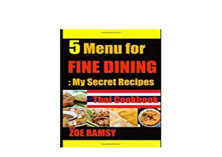 Booktextbook Library 5 Menu For Fine Dining My Secret