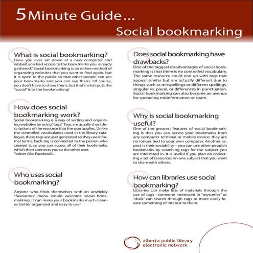 What is Social Bookmarking - 5 minute guide Social Bookmarking