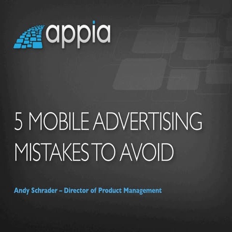 5 Mobile Advertising Mistakes to Avoid