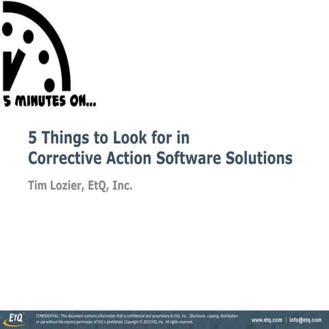 5 Things to Look for in Corrective Action Software Solutions