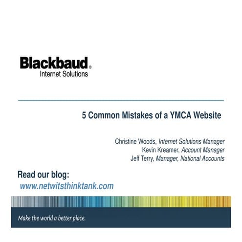 5 Most Common Mistakes Of YMCA Websites Blackbaud 120909