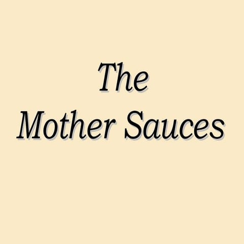 5 mother sauces