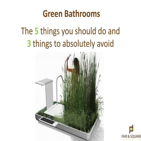 The 5 Must Do's of a Green Bathroom Makeover