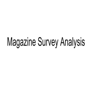 Magazine survey analysis