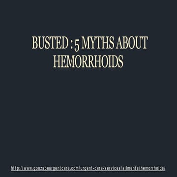 5 myths about hemorrhoids