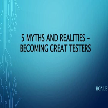 5 myths and realities
