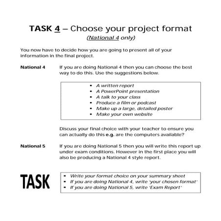 5 n4 avu choose a project format | PDF