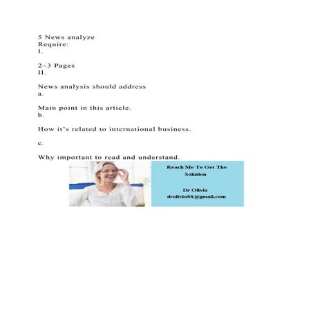5 News analyzeRequireI.2~3 PagesII.News analysis shou.docx