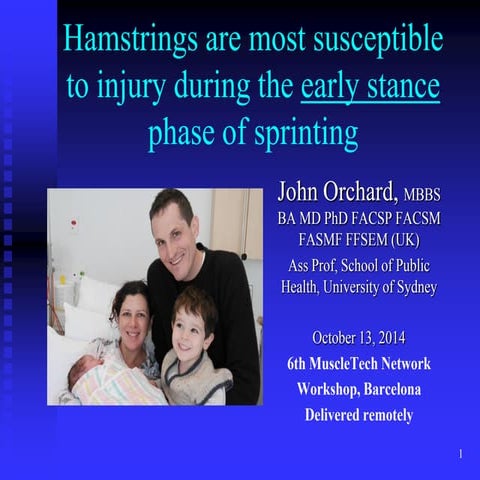 John Orchard - hamstrings injuries
