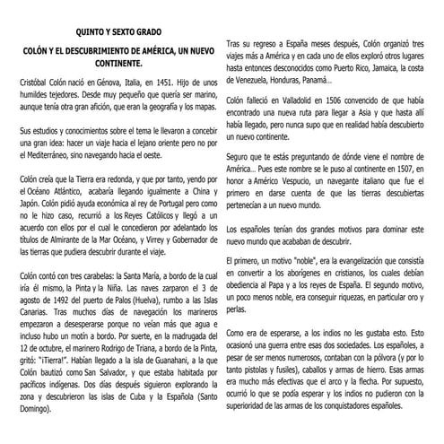 5o y 6o conquista de américa