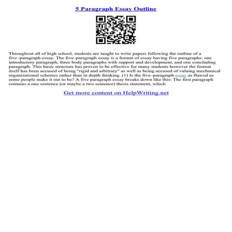 5 Paragraphs Essay