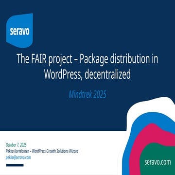 The FAIR project - Package distribution in WordPress, decentralized.pptx