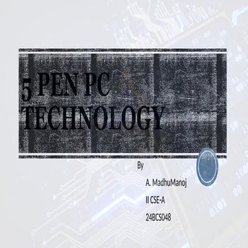 Innovative 5 Pen PC Technology: Portable Computing Revolution Explained ...