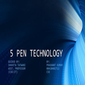 5 pen technology presentation