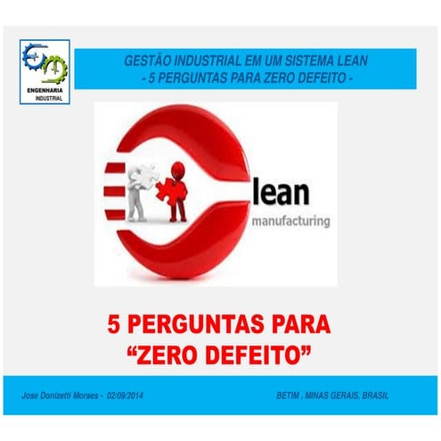 5 Perguntas para 0 defeito | PDF