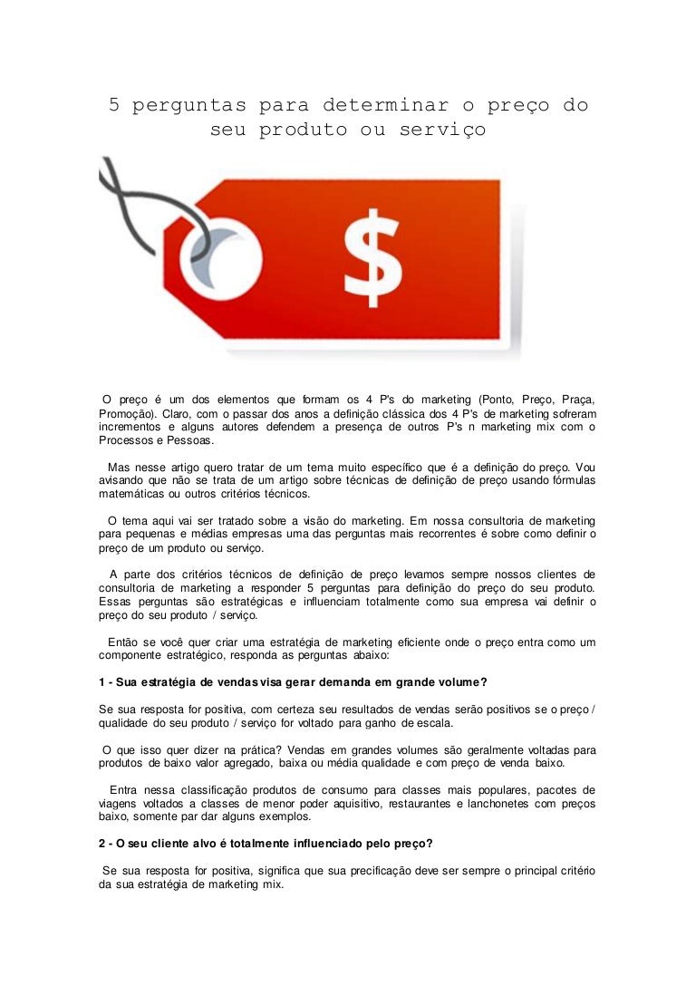 Conheça 2 Formas De Definir O Preço De Um Produto Ou Serviço – NWPLN