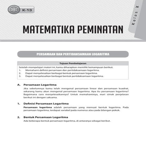 5 persamaan dan pertidaksamaan logaritma