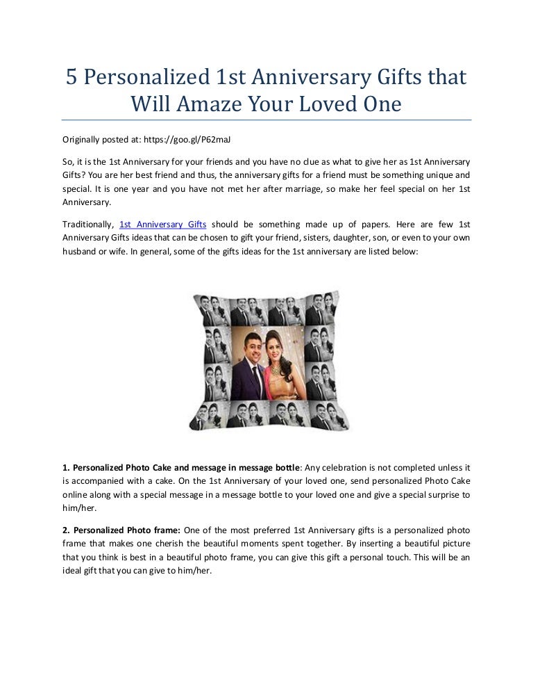 1st anniversary gift for daughter and husband