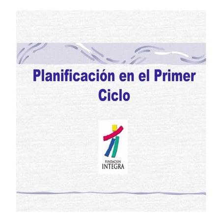 5 planificacion en el primer ciclo